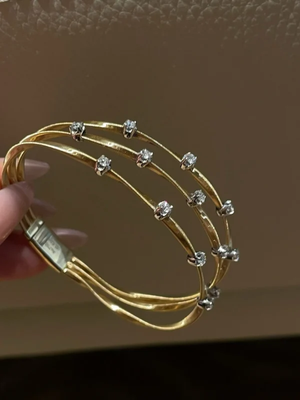 Velriza Aria Wire Cuff Bracelet Gold