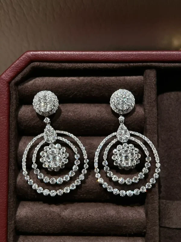 Velriza Eclipse Chandelier Drop Earrings