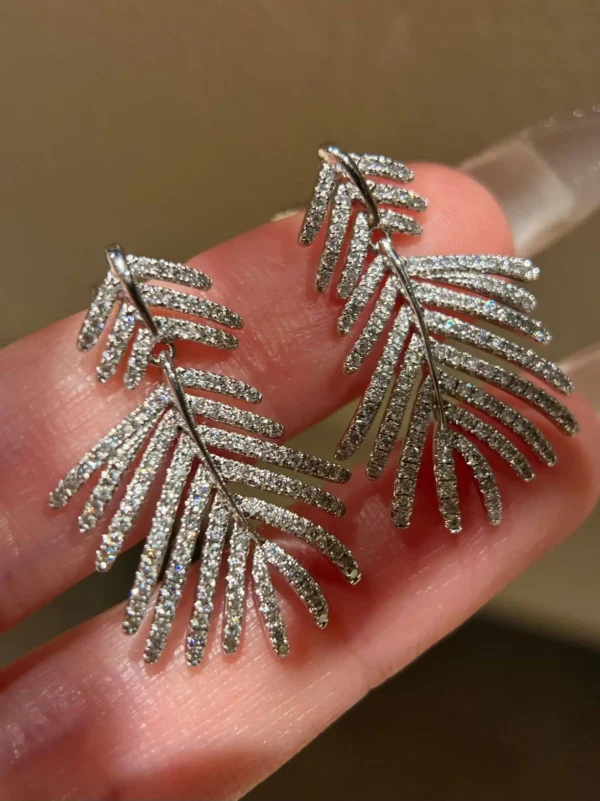Velriza Fern Whisper Leaf Studs