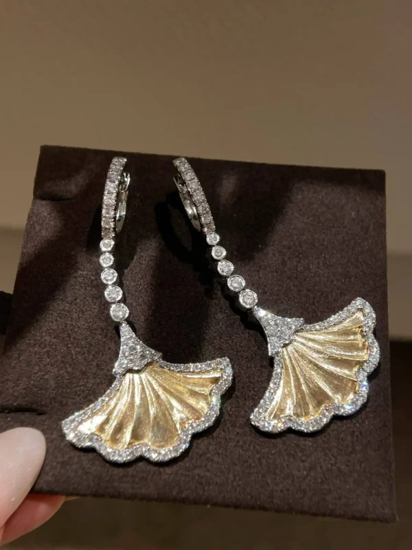 Velriza Ginkgo Radiance Drop Earrings