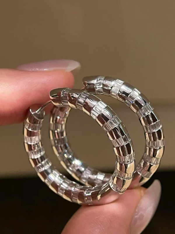 Velriza Prism Baguette Hoop Earrings