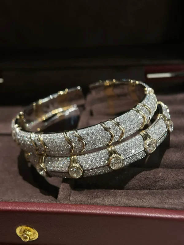 Velriza Regal Chevron Bangle Pair
