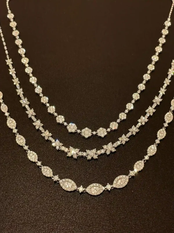 Velriza Trinity Floral Layered Necklace